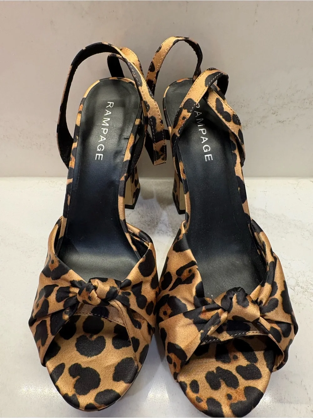 Rampage Leopard-Print Ankle-Strap Platform Sandal
